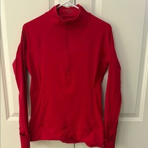 Athleta Whittier Peak 1/2 Zip Hibiscus Red, Size Small, S, SM EUC!!!!!
